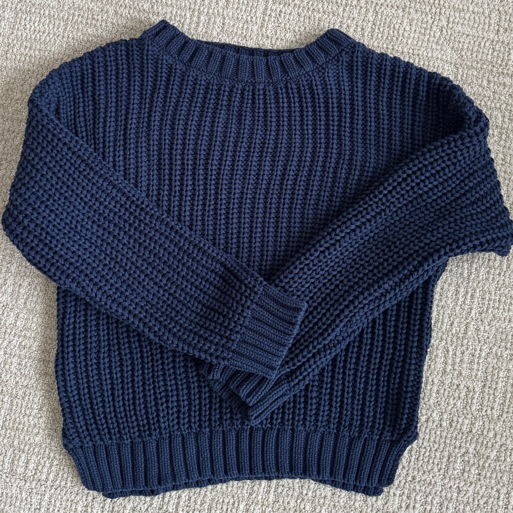 Navy Blue Women's Crew Neck Sweater